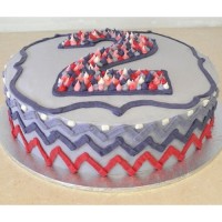 Number - Chevron Cake with Number